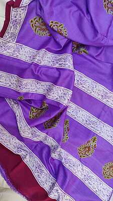Aparajeeta saree in the prettiest shade of purple on pure Mulberry silk