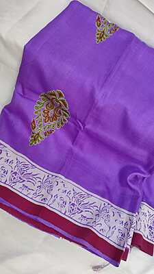 Aparajeeta saree in the prettiest shade of purple on pure Mulberry silk
