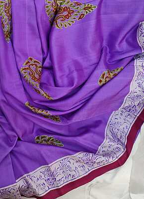 Aparajeeta saree in the prettiest shade of purple on pure Mulberry silk