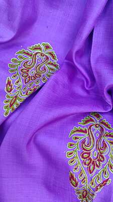 Aparajeeta saree in the prettiest shade of purple on pure Mulberry silk