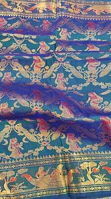 Blue green dual tone all over work Swarnachari Blue green dual tone all over work Swarnachari