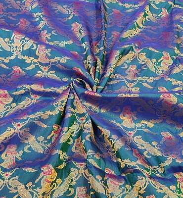 Blue green dual tone all over work Swarnachari Blue green dual tone all over work Swarnachari
