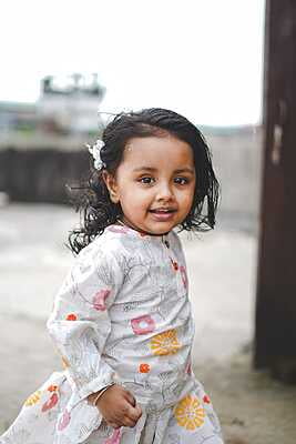 White Block Print Co-or set on soft Cambric cotton