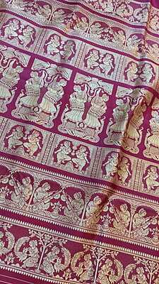 Pink pure Mulberry silk Baluchari saree Pink pure Mulberry silk Baluchari saree