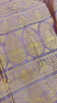 Lavender color pure Mulberry silk Baluchari saree from our Kadambari Series Lavender color pure Mulberry silk Baluchari saree from our Kadambari Series