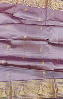 Lavender color pure Mulberry silk Baluchari saree from our Kadambari Series Lavender color pure Mulberry silk Baluchari saree from our Kadambari Series