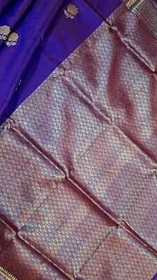 Rani pink and Royal blue dual tone rose swarnachari saree Rani pink and Royal blue dual tone rose swarnachari saree
