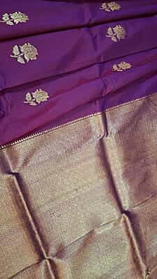 Rani pink and Royal blue dual tone swarnachari saree on pure Mulberry silk Rani pink and Royal blue dual tone swarnachari saree on pure Mulberry silk