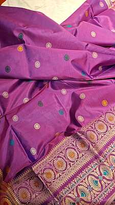 Color Blue Rani Pink Dual Tone Pure Mulberry Silk Revival Baluchari Color Blue Rani Pink Dual Tone Pure Mulberry Silk Revival Baluchari