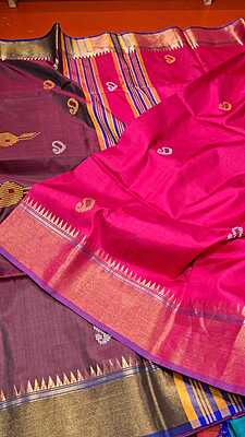 Color rani pink kalakshetra/kalashetra saree Color rani pink kalakshetra/kalashetra saree