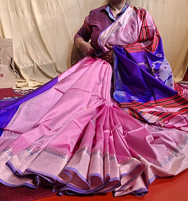 Color pink kalashetra/kalakshetra saree