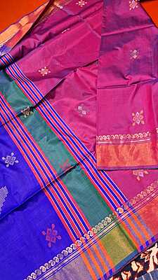 Color blue rani pink dual tone kalashetra/kalakshetra Color blue rani pink dual tone kalashetra/kalakshetra