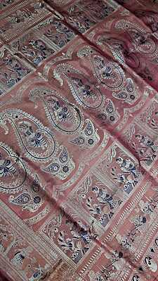 Motif Swarnachari Color Mustard rani pink dual tone with golden colour zari Motif Swarnachari Color Mustard rani pink dual tone with golden colour zari